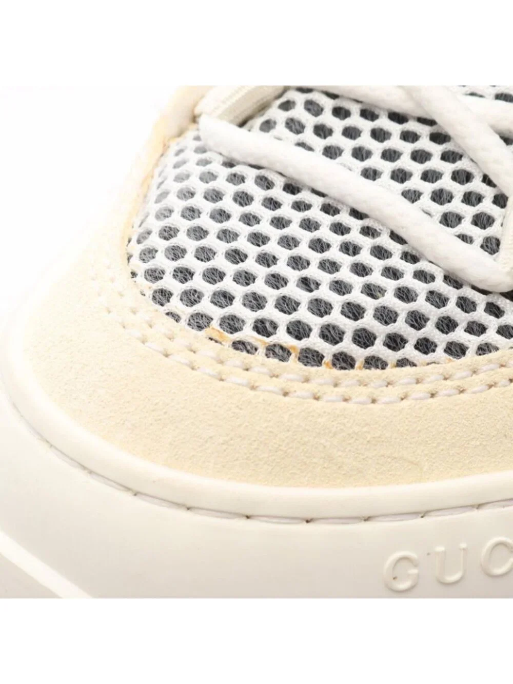 Gucci Sneakers Flashtrek White Leather Suede